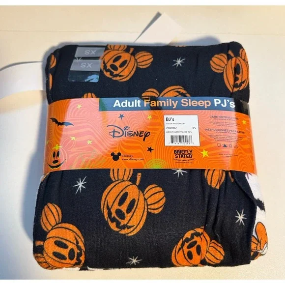 MICKEY MOUSE & GANG HALLOWEEN 2‎ PC PJs SIZE XS NWT Family Matching Sleep Sets - Picture 3 of 3